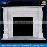 Beautiful White Natural Marble Stone Fireplace thumbnail-3
