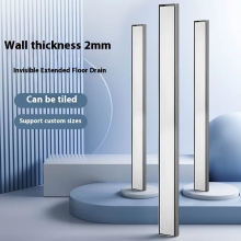 8cm Wide 304 Stainless Steel Invisible Linear Hidden Floor Drain Modern Design for Bathroom Shower Toilet Room Deodorant Use