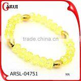 Stainless Steel Jewelry Fashion Yellow Pink Crystal Bead Bracelet thumbnail-1