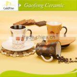 Stoneware Coffee Cup & Saucer With Logo thumbnail-1