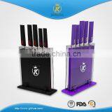 KITCHEN KING High Quality Double Color Forged Handle 5pcs Stainless Steel Knife Set With Wooden Block thumbnail-2