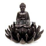Buddha on Lotus Blessing Artisan Crafted Sculpture From Indonesia Statue thumbnail-1