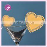 Custom Manufacturer Love Heart Shape Laser Cut Wedding Wine Glass Place Card JK-75 thumbnail-3