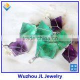 Wholesale Natural Crystal Pyramid Lalique Crystal Single Big Stone Pendant thumbnail-1