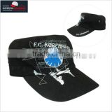 professional supplier 100% cotton embroidered military caps