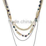 Multi Layered Metal and Beaded Strand/Strings Necklace thumbnail-3