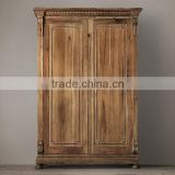 Wooden wardrobe antique french hotel furniture shabby chic cabinet