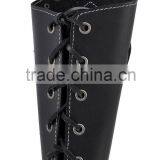 Black Lace-up Gothic Cross Leather Wristband New Bracelet thumbnail-2