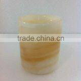 Nature marble stone candle jars holder/stone holder