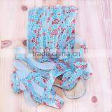 Hot-selling 5/8 Width Floral Fold Over Elastic,Printed FOE Elastic For Babygirl Hair Tie thumbnail-3