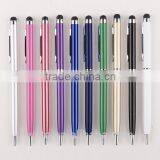 2016 New 2 in 1 Metal Stylus Touch Pen Multi Colors Cheap Ballpoint Pen