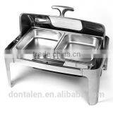 Update International Stainless Steel Chafer, Buffet Round Chafing Dish Food Warmer thumbnail-6