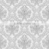 Remnants Deep Embossed Vinyl Wallpaper, Black and Silver Gorgeous Damask Wall Sticker for Shop , Best Wall Sticker Pattern thumbnail-4