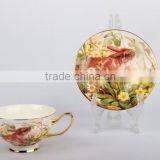 200ML Personalized Fine Bone China Porcelain Tea Coffee Cup and Saucer Sets thumbnail-6
