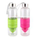 Hot Selling Lemon Juice Glass Water Bottle for Hot Summer thumbnail-1