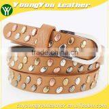 NEW Women's colorful metal studded belt with high quality PU leather