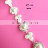 Hot !! Newest Design of the Rhinestone Embellishment for Bridal Dresses (RT-4035) thumbnail-1