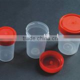 urine specimen cup with screw red cap