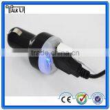 Universal portable mini double usb car charger for ipad, Mobile Phone micro usb car charger