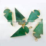 Golden Electroformed Edge Dyed Colors Natural Agate Druzy Quartz Pendant Bead--OEM Welcome thumbnail-4