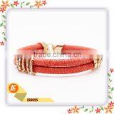 Women Best Gift Red Genuine Leather Stingray Bracelet With Rose Gold Clasp Hot Sale thumbnail-2
