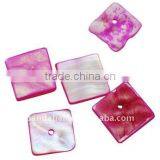 Freshwater Shell Beads, Dyed, Orchid, about 14~19x14~16x1~4mm, hole: 2mm, about 500pcs/500g(BSHE-S069-6)