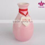 Pink Color and Love Letter Ceramic Wedding Flower Vase for Valentine's Day thumbnail-3