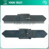 Clear Rhinestone Gunmetal Alloy Buckle Black Coat Leather Toggle Buttons thumbnail-6