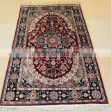 oriental persian rug vintage handmade hand knotted pure silk floor carpet