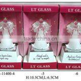 Hand Blown Glass Angel Sets With LED Light thumbnail-1