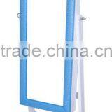 Floor Standing Wooden Furniture Modern Chinese Mirrored Jewelry Cabinet With Special Texture Surface thumbnail-2