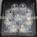 Excavator Spare Parts 9 LED Bulbs 27 Watts 12V 24V Square Front Lamp thumbnail-3