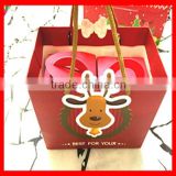 Happy Red Christmas Colorful Paperboard New Year's Gift Packaging Box