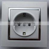 High quality European ABS shell full copper conductor flame-retarded base wall switch socket