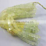 100% natural AAA quality moss prehnite box beads, cube beads