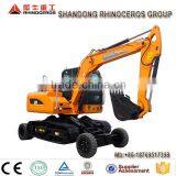 China Rhinoceros Wheel Excavator With Cheap Price X8