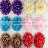 Hot sale handmade ribbon flower for kids dancing dresses