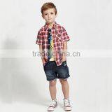 Kids Dresses Cheap Cotton Branded Latest Style Custom Checks Boy Shirt thumbnail-1