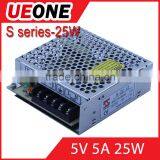 Hot Sale 25w 5v 5a Switching Power Supply of S-25-5