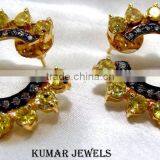 Small Round Crystal Earrings thumbnail-1