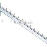 2016 New Clothes Shop Oval Tube Metal Chrome Double Feet Display Hook C24