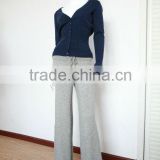 women pure cashmere pants,kniting cashmere trousers