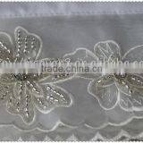 2016 Fashion Organza Flowers Lace Beaded Collar, Embroidery Beades Neckline for Garment thumbnail-6
