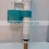Universal toilet fill valve with brass shank
