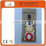 Leather Hard Plastic Luggage Tag Strap thumbnail-1