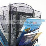 8-tier Rotating Black Metal Magazine Rack thumbnail-4