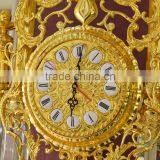 Luxury Copper and Crystal Clock, Grandfather Antique Clocks, Marble Base Tube Clock thumbnail-3