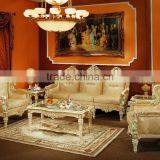 Luxury Decorated Living Room Wooden Sofa Set Covered by Lint in Black Color thumbnail-3