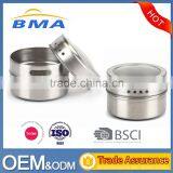 3 Pieces Stainless Steel Magnetic Condiment Container