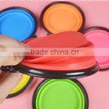 2017 Hot Portable Collapsible Silicone Pet Bowls Dog Bowls Feeding Dog Dishes thumbnail-5
